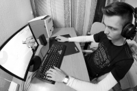 My work place and my bro :), fisheye <3