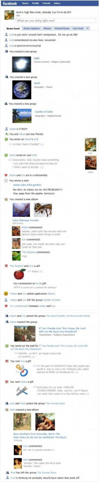 GOD ON FACEBOOK XD