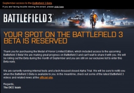 Battlefield 3 beta - više informacija o slotovima